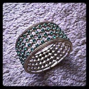 Emerald bangle bracelet